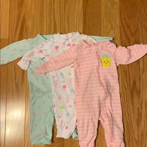 EUC three footless one piece girls